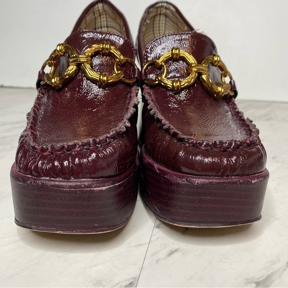 Circus Sam Edelman Susie Dark Burgundy Platform Loafer Pump 6M - Picture 10 of 15